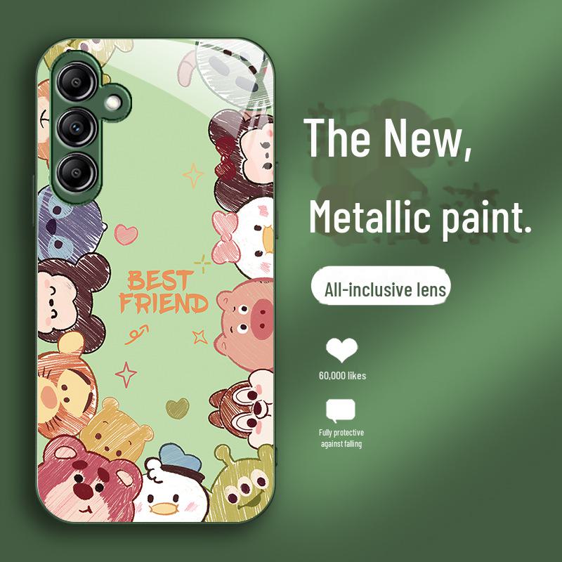 Чехол Samsung A14 с изображением животных, симпатичный, высококачественный, нишевый, жидкий, креативный, универсальный, с защитой от падений