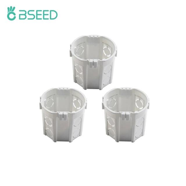 BSEED Glass Socket Frames 1/2/3Gang Mechanical Button Switches French Socket TV ST RJ45 CAT5 Type-c USB Sockets DIY Insert Parts