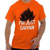 Funny Anime Manga Pun I'm Just Saiyan Joke Womens or Mens Crewneck 100% Cotton T-shirt Mens Tees Top Tee