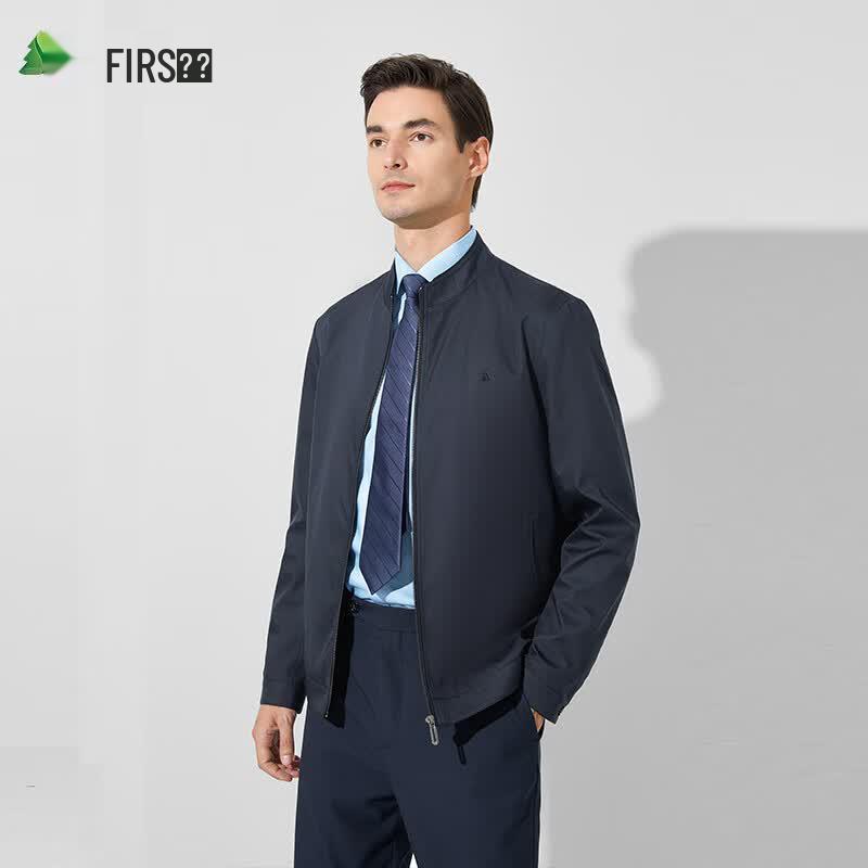 FIRS Men's Business Casual Stand-Up Collar Jacket