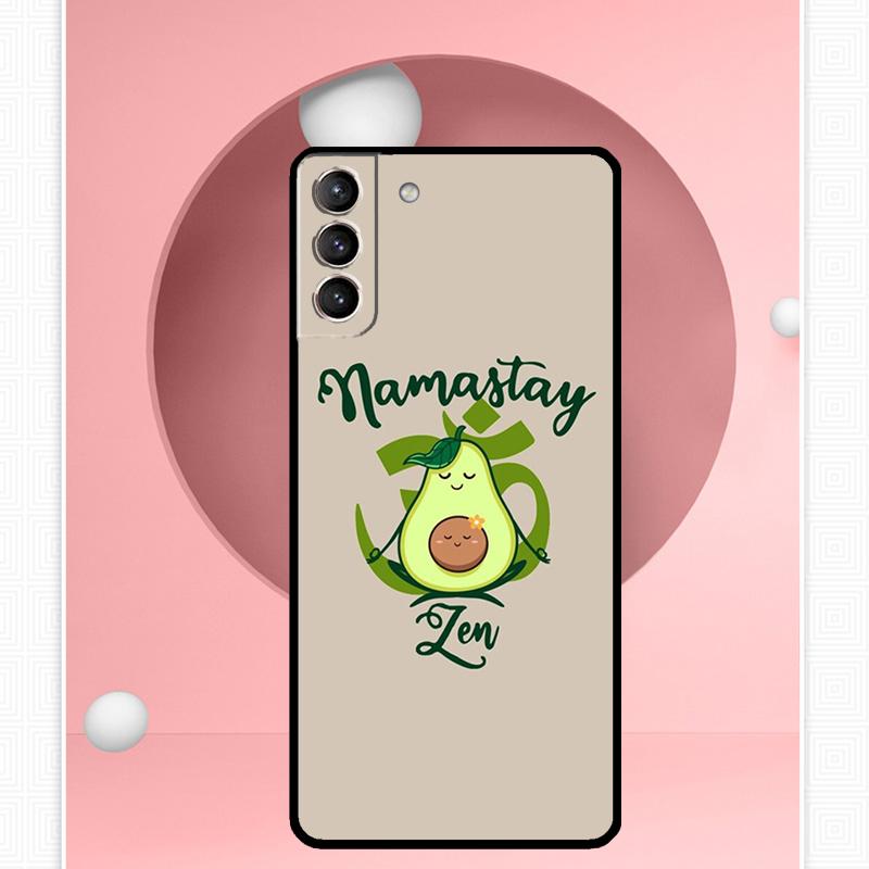 Чехол с забавным узором Avocado Yoga для Samsung Galaxy S24 S23 Ultra S22 S20 FE S21 FE Note 10 20 S8 S9 S10 Plus