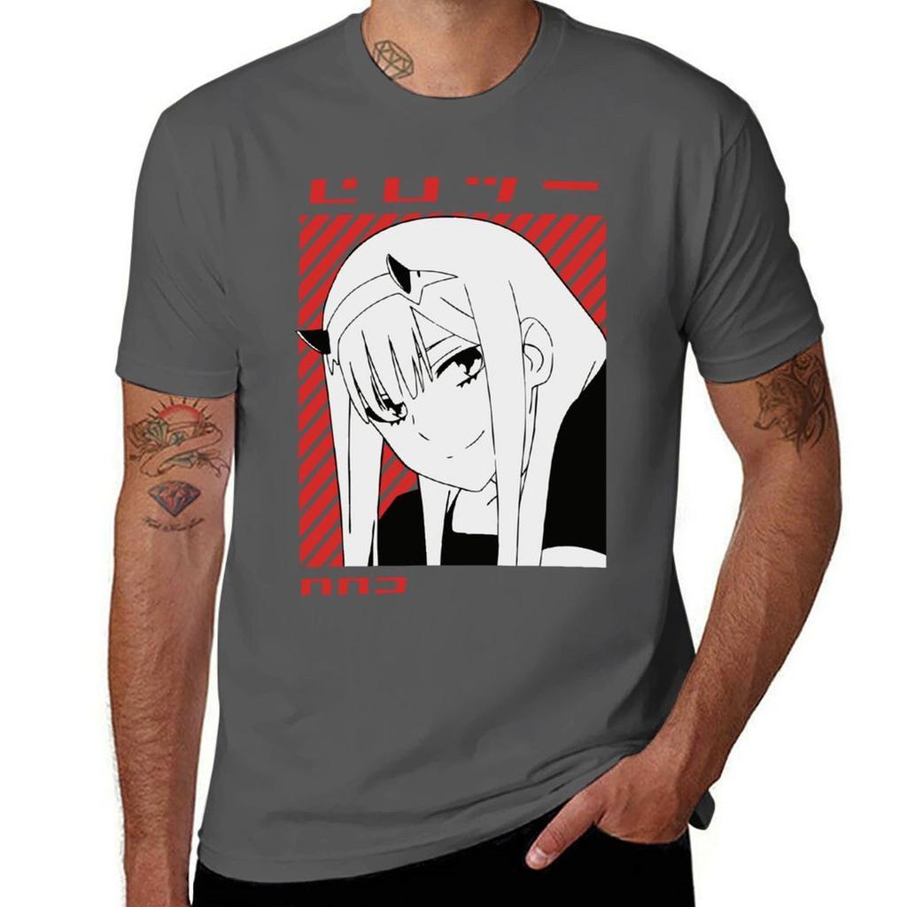 Zero Two Tshirt Soft Casual Short Sleeve Cotton Tee