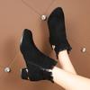 New Women Boots Luxury Casual Zipper Ankle Boots for Women Trend Fashion Platform High Heel Shoes Women  De Mujer