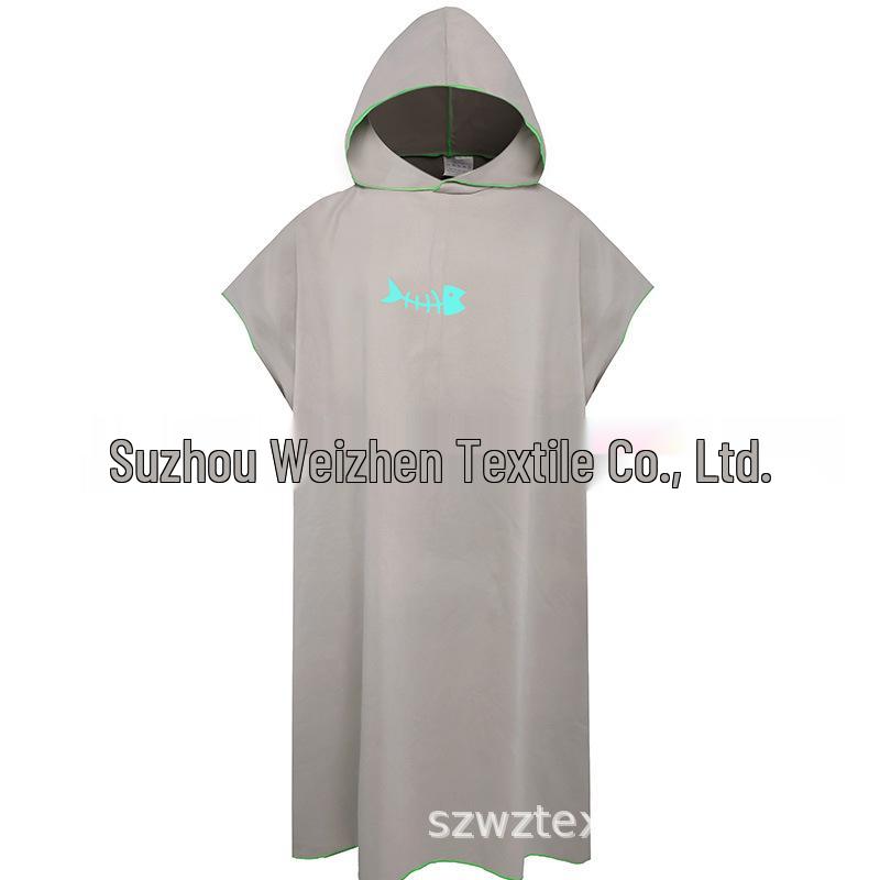 Двустороннее флисовое пляжное пончо: Носимый халат-полотенце для пляжа и дайвинга.