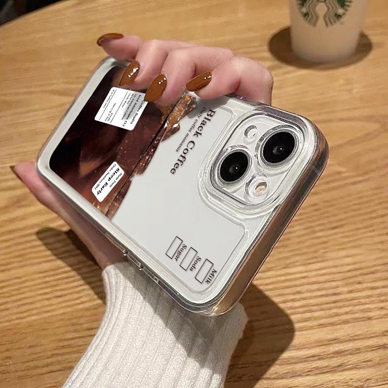 Чехол для телефона Ice Coffee для iPhone 15 Pro Max, чехол для iPhone 13 14 11 12 Pro Max XR XS X 7 8 Plus SE, противоударный чехол со звездой Y2k