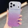 KEYSION Чехол для телефона с градиентом, блестками и стразами для iPhone 16 17 Pro Max Air 16 Plus, с волнистым краем, защитой камеры, противоударный