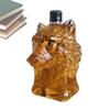 Whiskey Bottle Wolf Sculpture Wine Cup Aesthetic Collectible Wolf Themed Glass Bottle for Cocktail Whiskey Travel Kitchen Bar