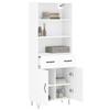 VidaXL Buffet haut Blanc 69,5x34x180 cm Bois d'ingénierie 3200545