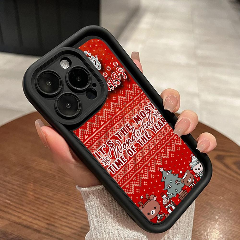 Чехлы для телефонов Ae117 Merry Christmas Happy New Year для iPhone 16 14 13 11 Pro Max 15 7 8 Plus 12 mini XR XS Max Angel Eye Ladder Protective Cover