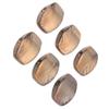 6PCS Tuning Buttons Plastic Brown for Classical Folk Electric Guitar String Handlewith Silver Screws