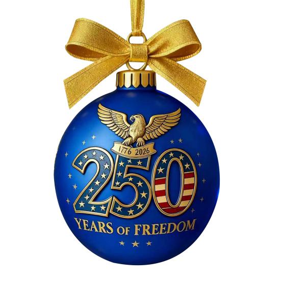 United States 250th Anniversary Ornament 250th Anniversary Acrylic Christmas Ball Ornament Patriotic Christmas Tree Hanging Decor