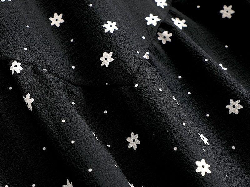 Платье миди с цветочным принтом и принтом в горошек большого размера - Женская летняя А-силуэтная юбка