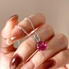 FOXI Silver Classic Jewelry Charms Necklace  925 Sterling Silver 5A Zircon Pendant Necklace for Women