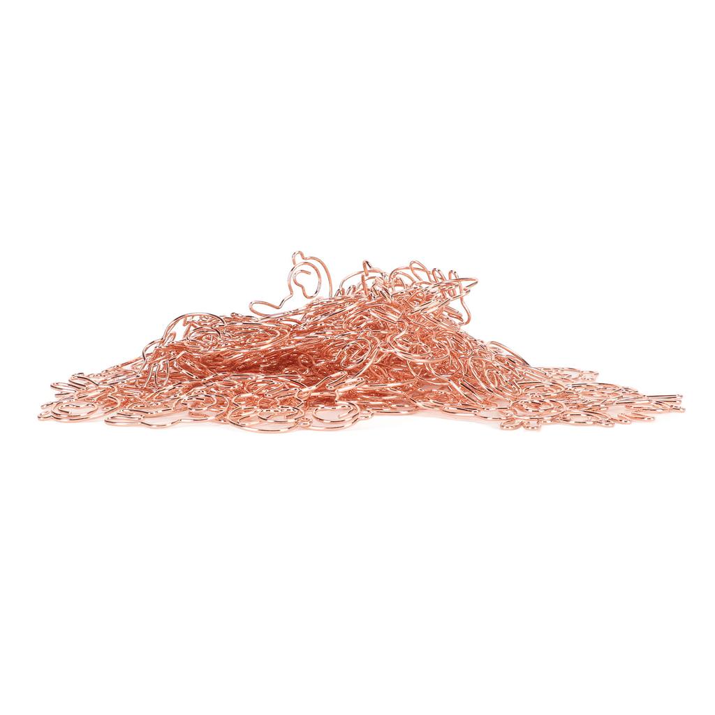 160 шт. детские скрепки в стиле кролика, сглаживающие прочные металлические изысканные золотые милые скрепки для 