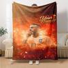 Electric Energy Football Personalized Name Blanket Lightweight Customizable Blanket Ultra-Soft Throw For Bed Seaside Living Room Livingroom