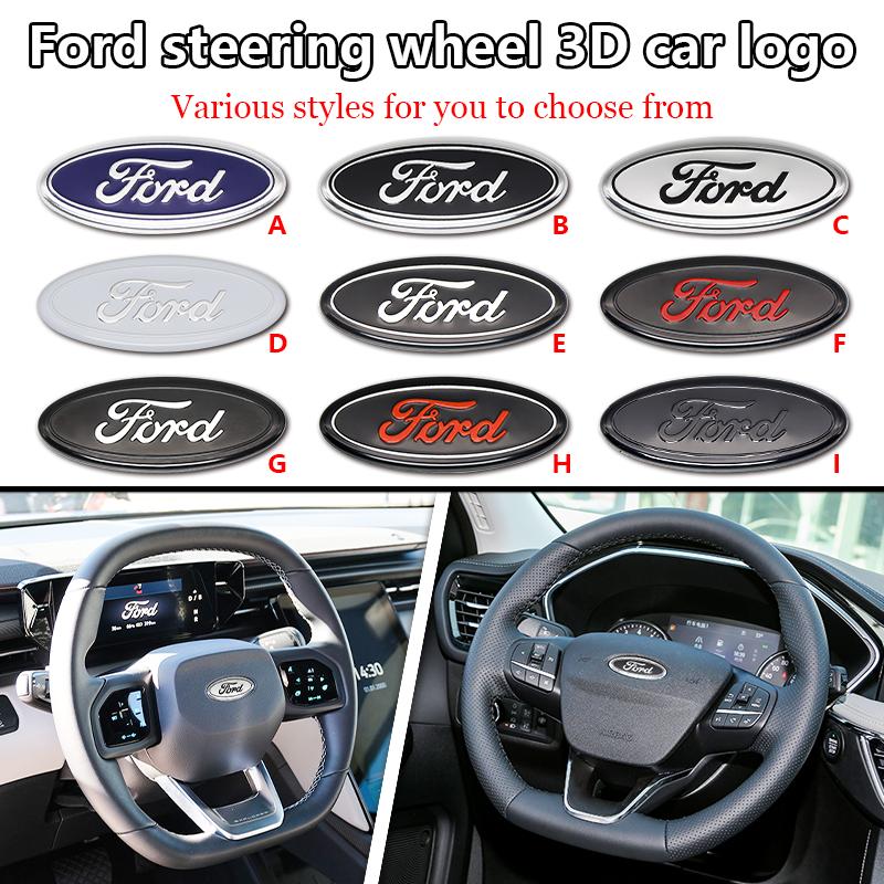 AAANK1 5.8cm Car Steering Wheel Center Badge Logo Sticker Steering Wheel Logo Sticker For Ford Focus 3 MK2 Fiesta MK7 Mondeo MK4 Fusion