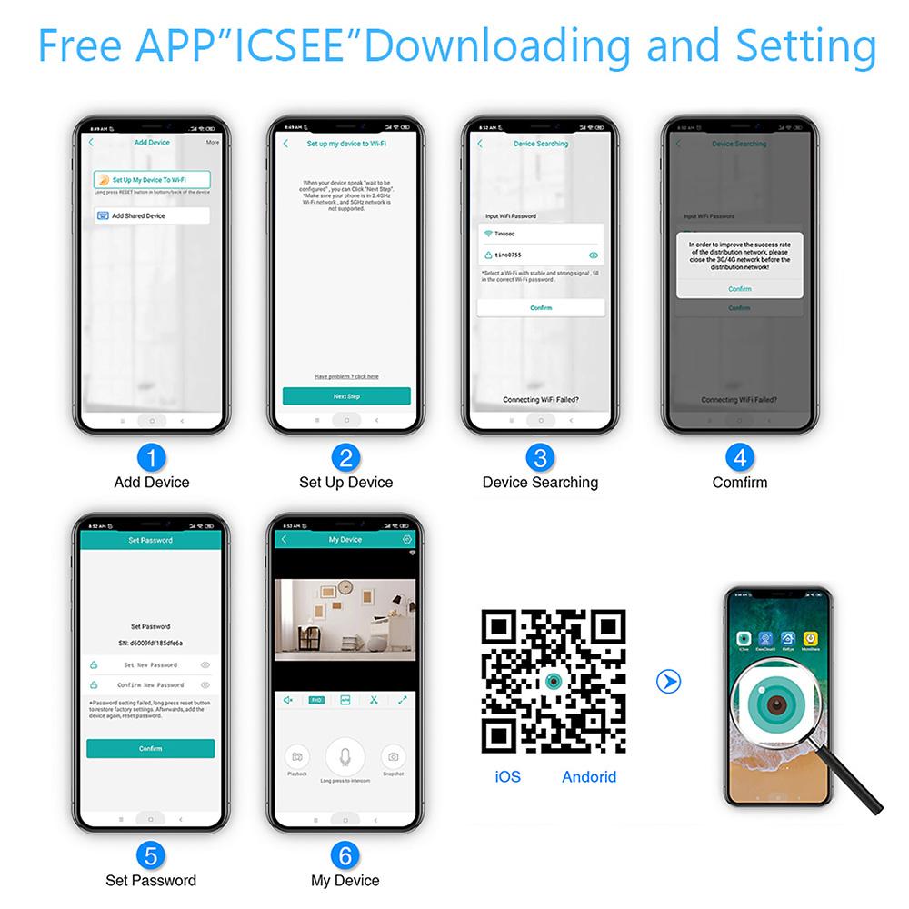 1080P Outdoor PTZ Security Camera 2MP Outdoor Waterproof WiFi Surveillance Camera with Night Vision