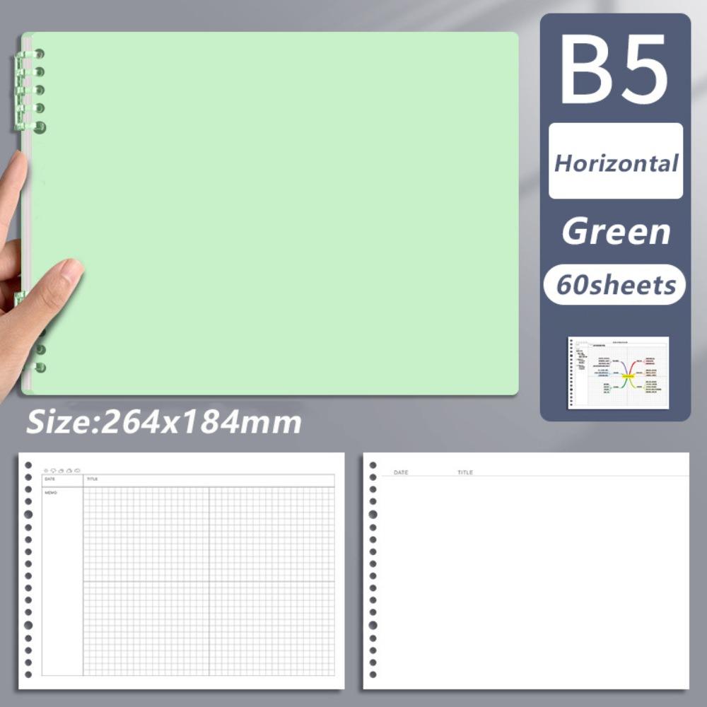 Detachable Loose-leaf Notepad Loose-leaf Grid Planner Note Taking Mind Map Notebook  School Office