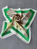 New Beige Green Giraffe Silk Scarf Summer Fall Elegant Satin Small Square Head Scarves Fashion Accessories Headband