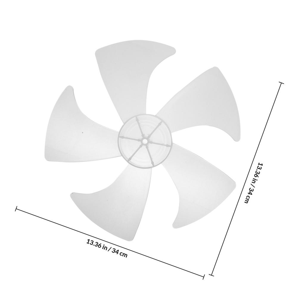 Пластиковые лопасти 14 дюймов, 5-лопастные, сменные, для напольного, настольного вентилятора, универсальные, с круглым отверстием, лопасти для электрического вентилятора