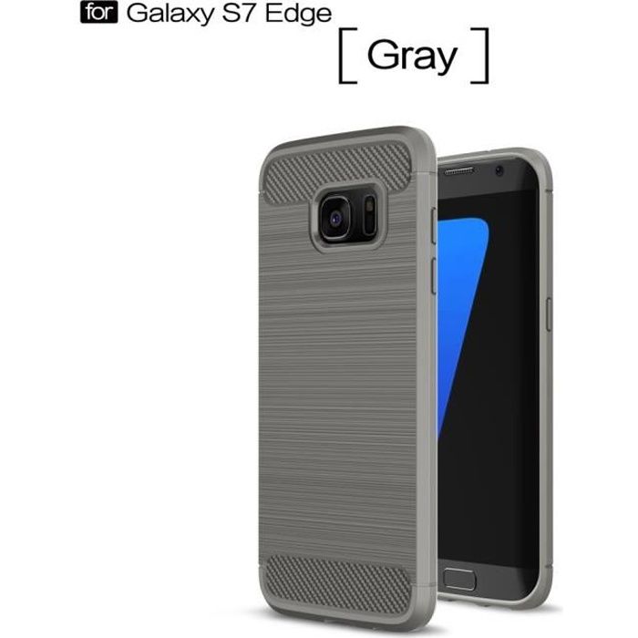Coque - ZXLZKQ - Samsung Galaxy S7 - Ultra-Léger - Fibre de carbone - Caoutchouc Souple