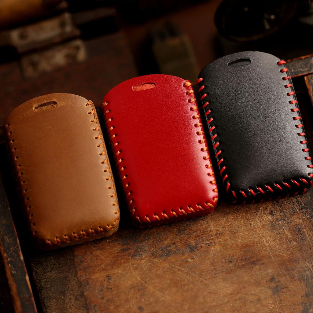 Подходит для кожаного чехла для ключа Volvo S90, ручной работы, корпус XC90, кольцо XC60, чехол для ключа автомобиля S60