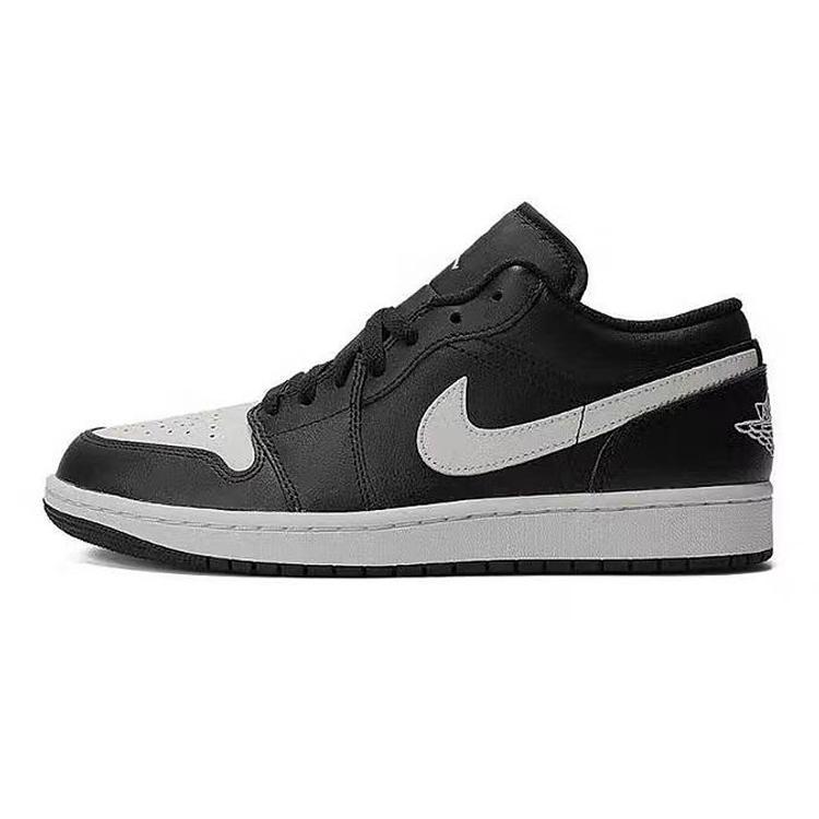 Jordan Air Jordan 1 Нескользящие Устойчивые к истиранию Низкие Винтажные Баскетбольные Кроссовки Унисекс Черно-Белые 553558-043(Команда181-)