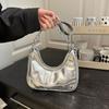 2025 New Niche Design Single Shoulder Women's Bag High-end Texture Retro Glossy Bag Chain Underarm Handbag Bag