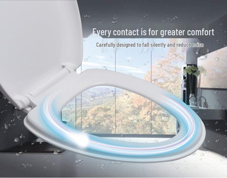 Универсальная утолщенная крышка-сиденье для унитаза