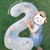 32 inch white digital aluminum film balloon children's birthday party arrangement photo props sticker balloon