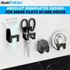 StahlFaktur Stainless Steel Sponge Holder Kitchen Wall Hook Organizer Self-adhesive