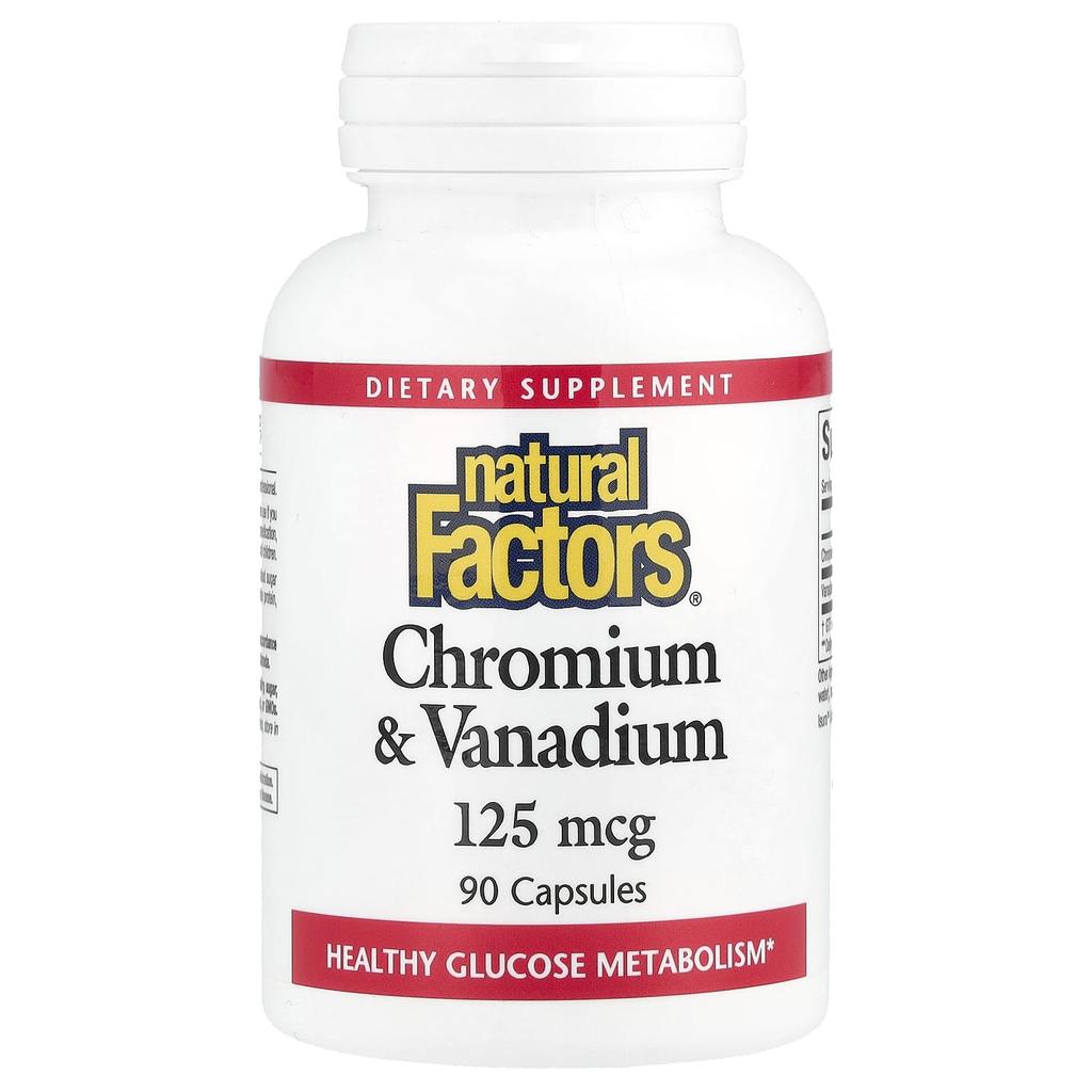 Chromium & Vanadium, 125Mcg, 90 Capsules