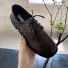 Мода 2025 Британский стиль Шнуровка Туфли на плоской подошве Женские Кожаные С квадратным носком Высококачественные Мягкие Удобные Лоферы Повседневные Ежедневные Кожаные туфли