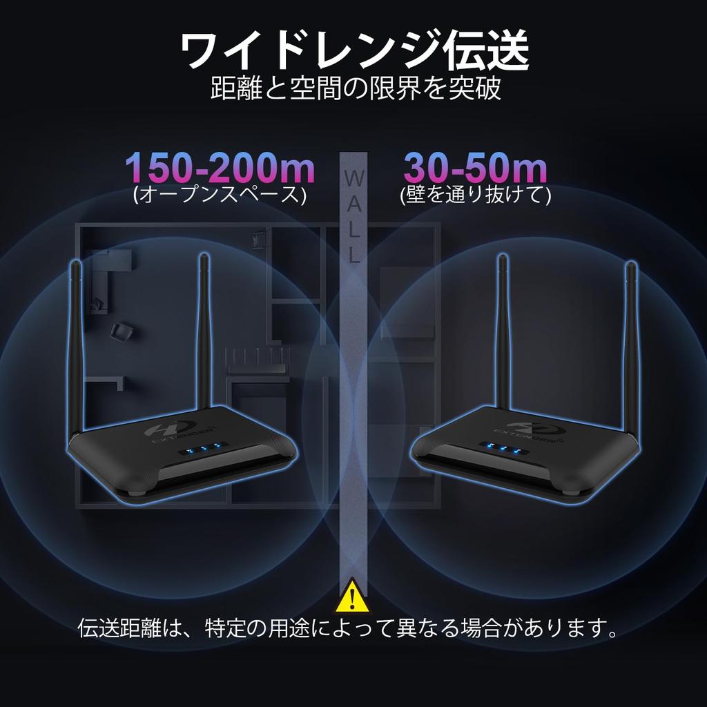 PAKITE Genuine Wireless HDMI Transmitter and HDMI Wireless 1080P Full Max Distance Infrared Remote Control HDMI Ring Output Suitable for Cable TV Box