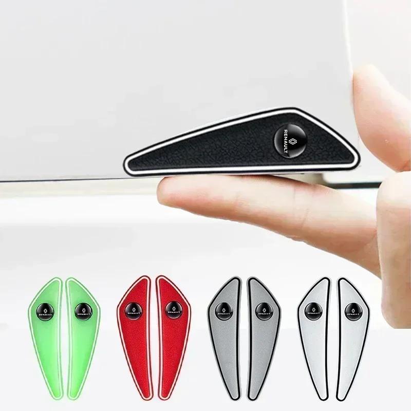 4pcs Car Body Bumper Antis-scratch Anti-collision Rubber Strips For Renault Megane 2 3 Koleos Duster Clio 4 Logan Captur Kadjar R666