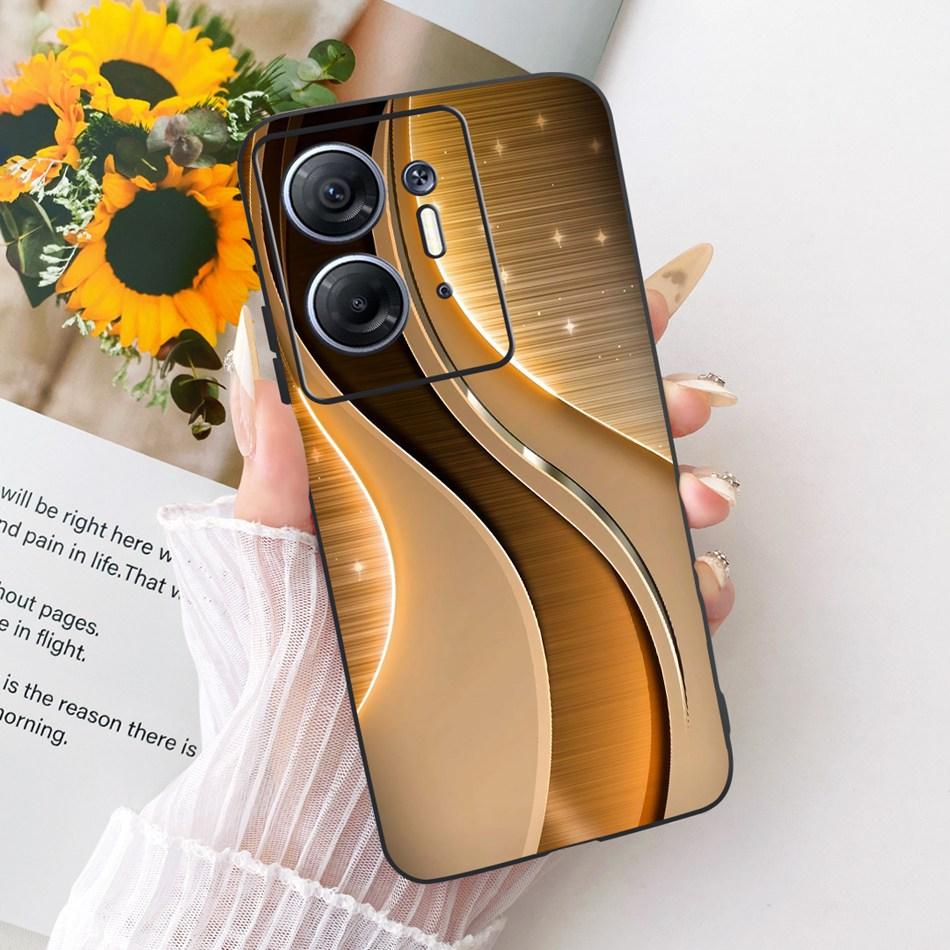 Для Infinix Hot 30 5G X6832 Чехол для телефона с рисунком Крутой Дракон Тигр Для Infinix Hot30 5G Черный Силиконовый Мягкий Чехол