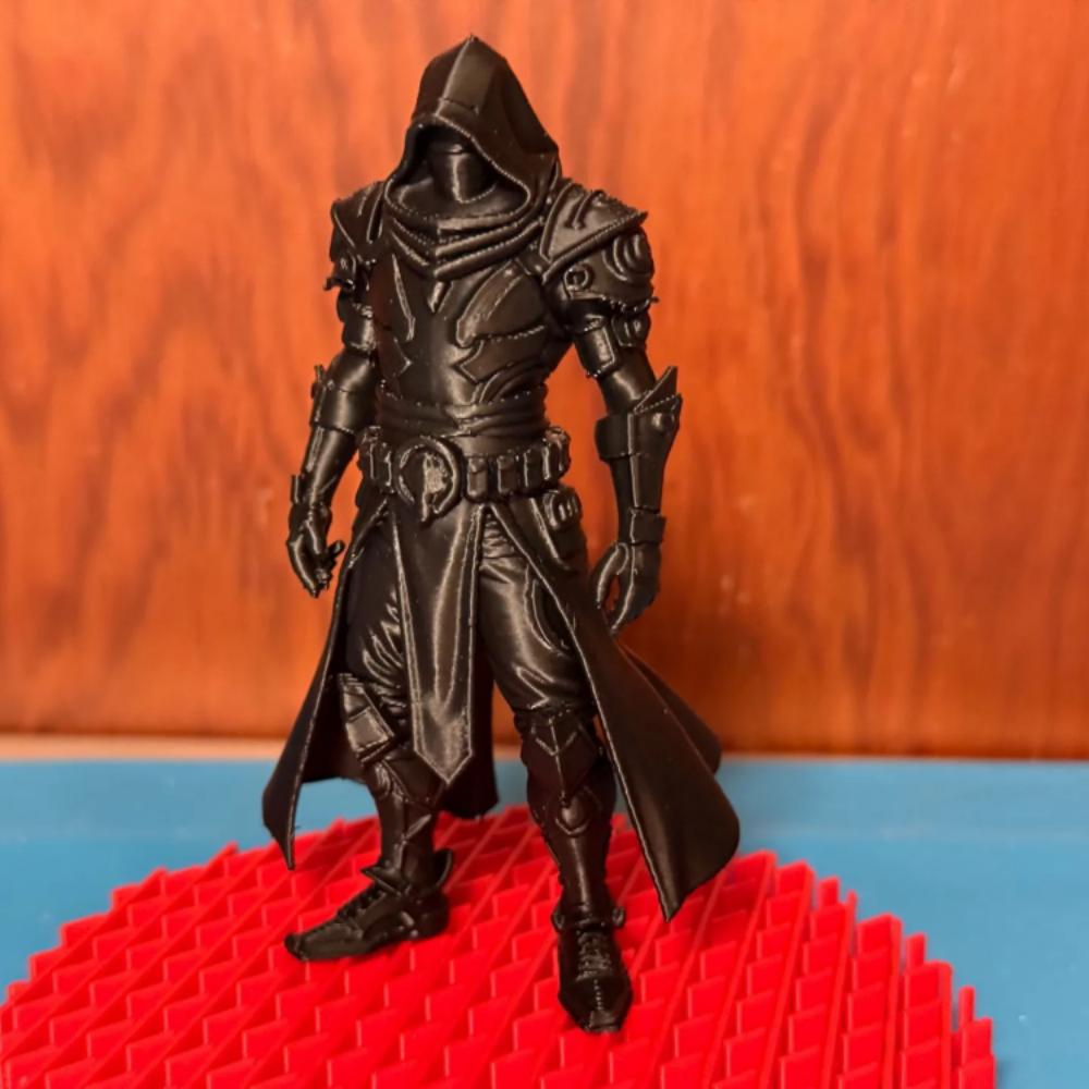 Shadow Sentry Armor Knight Statue, 3D Printed Unscrupulous Knight Role Playing Game Accessories, and Artistic Desktop Decoration