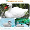 Yardwe 3D Simulated Swan Statue, Realistic Floating Swan Garden Decoration for Pond, Pool, and Home Decor, White, 12.99 X 10.23 X 6.29 Inches