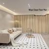 Водонепроницаемый минималистичный кремовый коврик для пола из ПВХ – моющийся ковер для гостиной и спальни для кофейного столика/дивана.