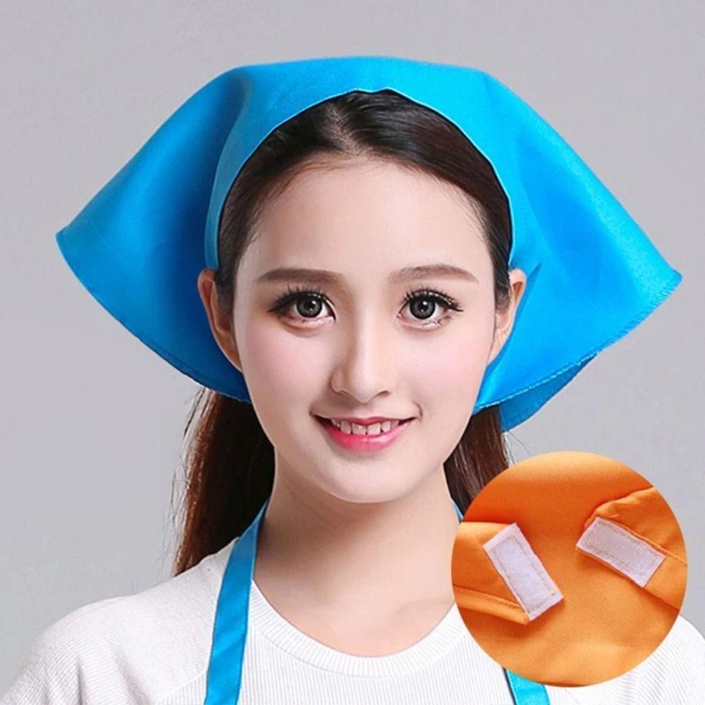 Adjustable Waitress Hat Unisex Chef Hat Simple Work Turban Hat  Summer