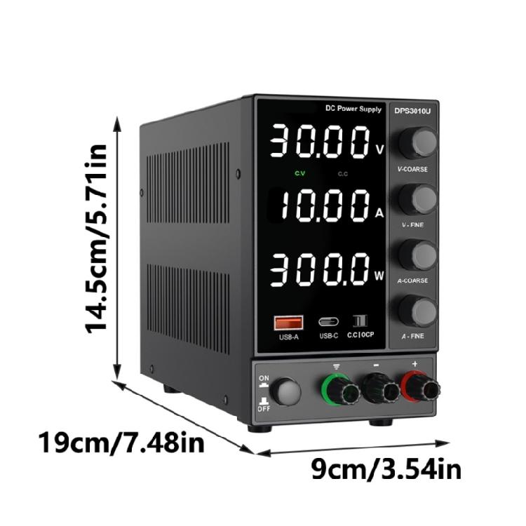MultiFunction Power Supply 0 to 30V/60V/120V/160V Encoders Knob Two USB Type C Fast Charging Port