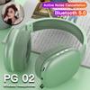 PG02 Active Noise Reduction Bluetooth Headphones Wireless Adjustable Headest with Mic Stereo Sports Music Game Computer Earphones Support TF Card