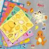 8 Листов Наклейки-Пазлы Pokemon Face Swap - Родительско-Детские DIY Наклейки для Аниме Граффити Журнала