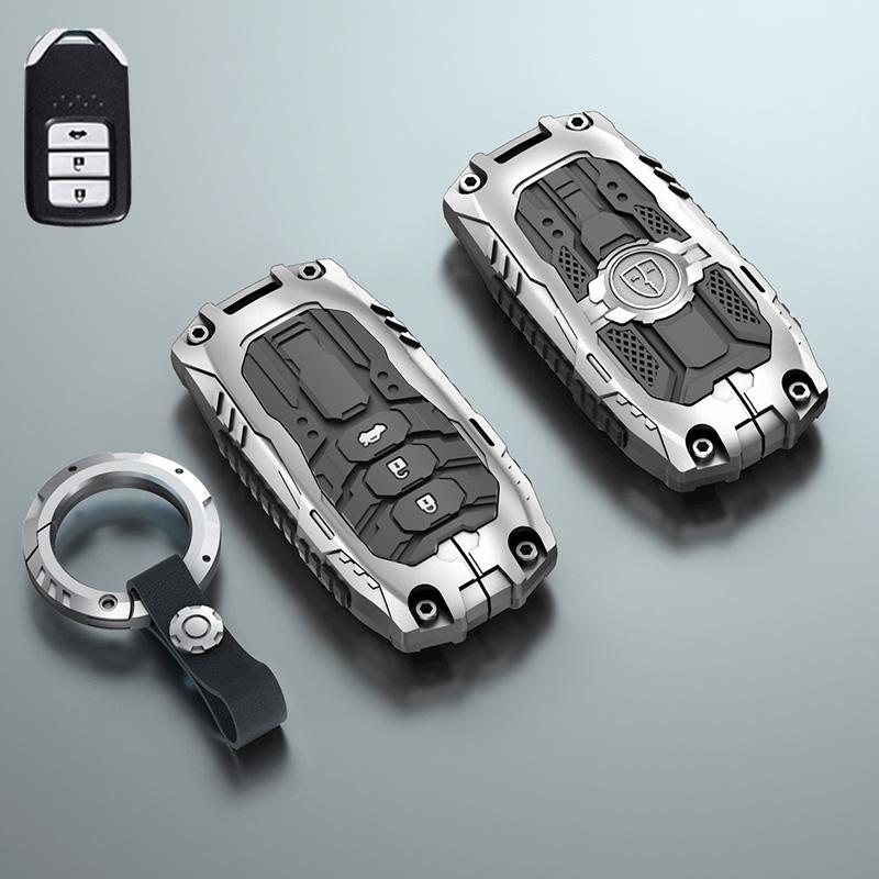 Чехол-держатель для корпуса брелока автомобильного ключа из сплава для Honda Civic Accord Cr-v Pilot Crv 2015 2016 2017 2018 2019 2020 2021 Аксессуары