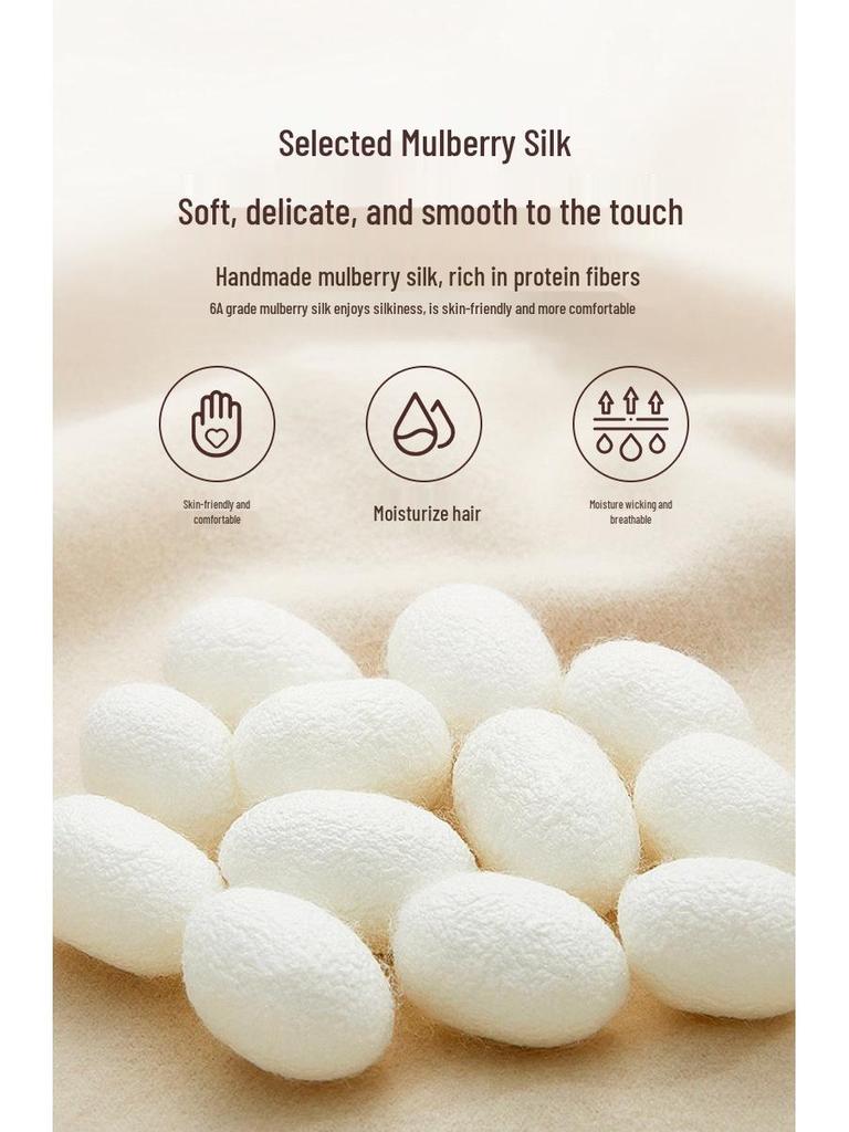 Double Layer Mulberry Silk Sleep Cap for Women - Hair Care & Postpartum Protection