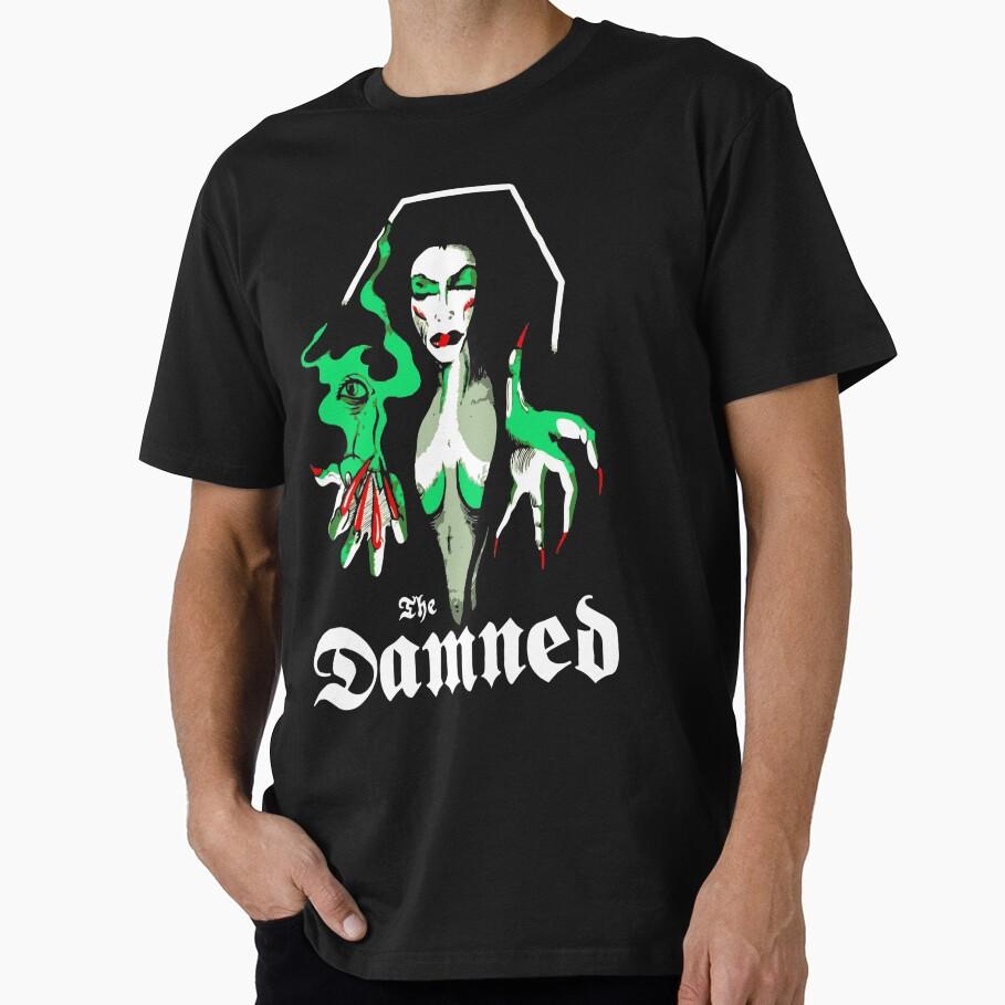 THE DAMNED Vampira 80s horror movie Elvira Mistress Of The Dark t shirt 100 cotton print Graphic Clothes All size S6XL tops
