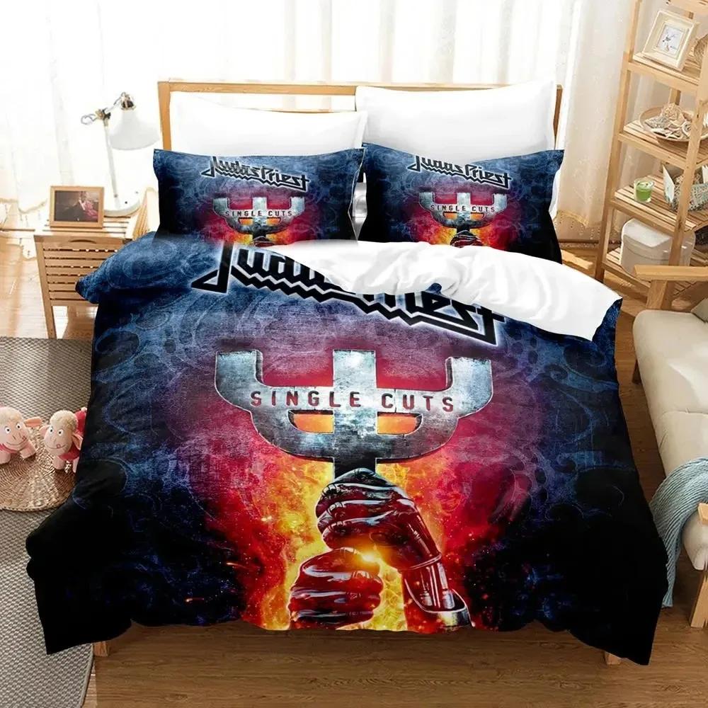 3D Печать Judas Priest Комплект постельного белья Односпальный Twin Двуспальный Queen King Cal King Размер Кровать Комплект постельного белья