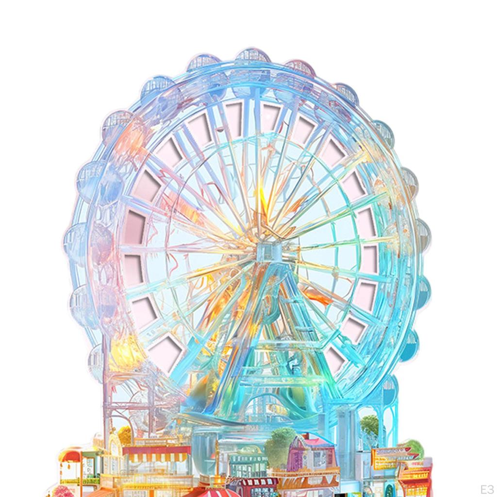 2D Плоский Акриловый Рисунок Колеса Обозрения Настольный Знак 7,8 дюймов Высокий Настольный Орнамент Легкий