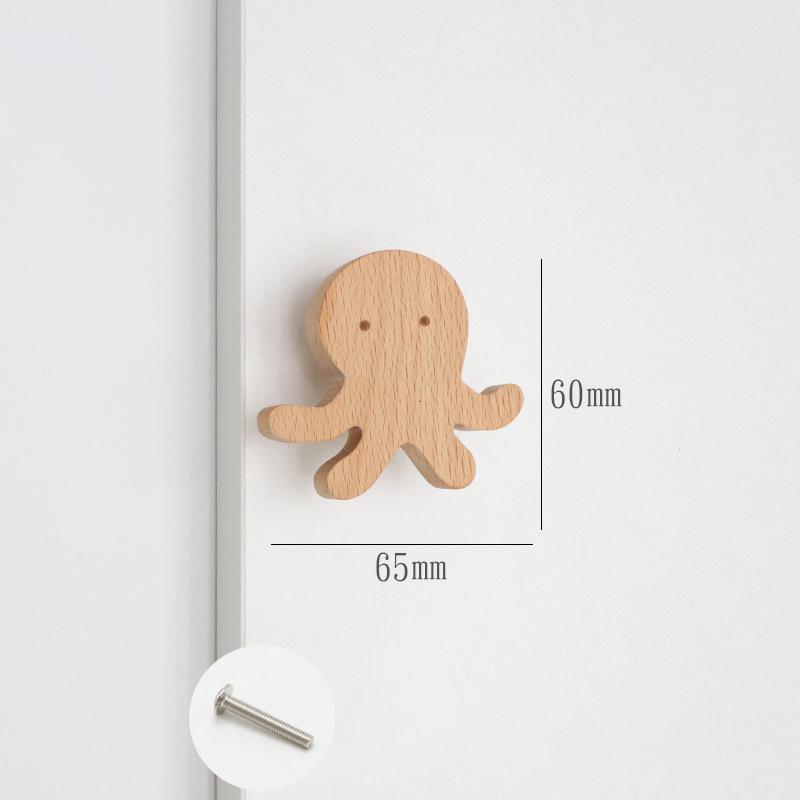 Милые облака, звезды, деревянные ручки для мебели, для шкафов и ящиков, дверные ручки, ручки для кухонных шкафов, деревянные дверные ручки