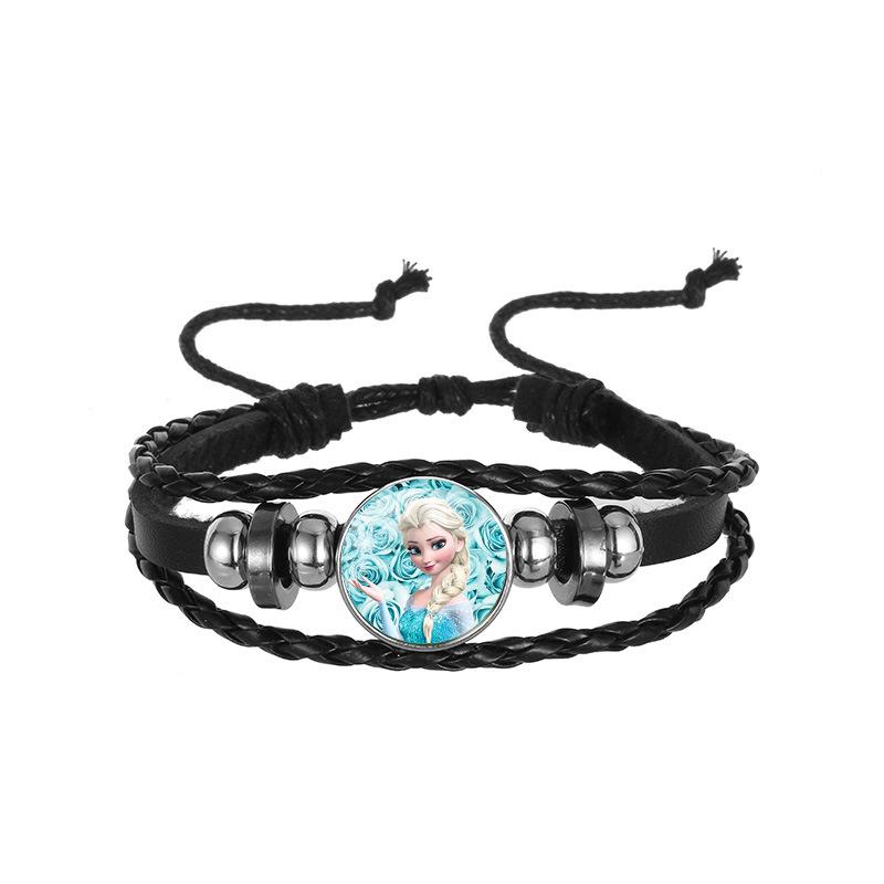 1Pc Disney Princess Frozen Elsa Anna Cinderella Mermaid Rapunzel Bangle Bracelet